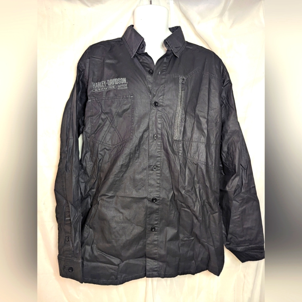 XL Harley Davidson Windbreaker Button Up Shirt